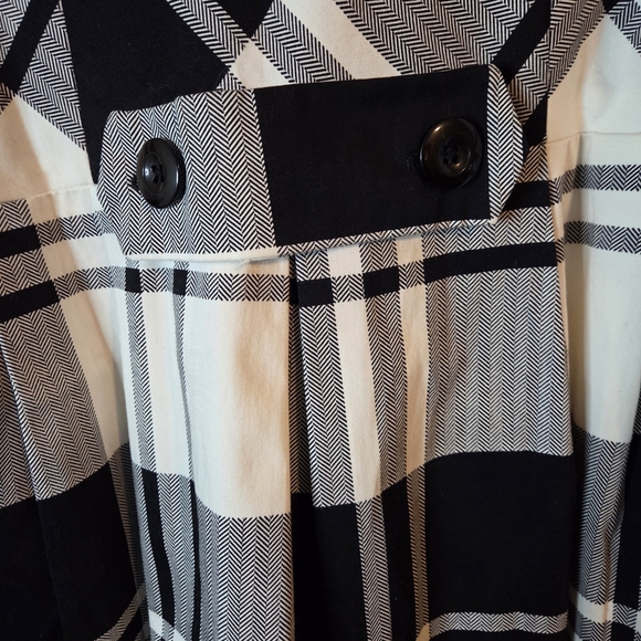 Sandro Women's Black White Plaid Fitted Lined Sportswear Jacket Size M - Picture 11 of 15